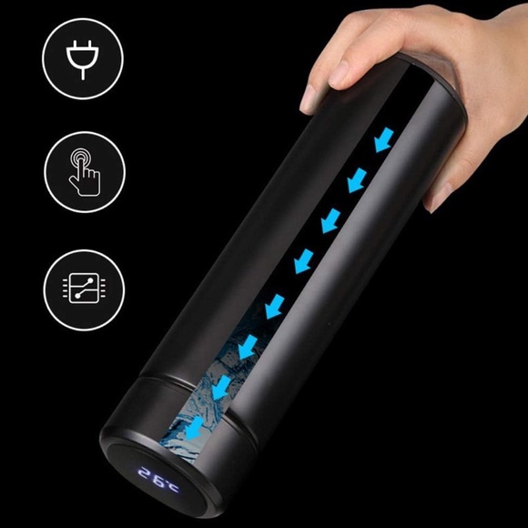 Smart Thermos Water Bottle with LED Temperature Display - Red Boxed - Picture 3 of 4